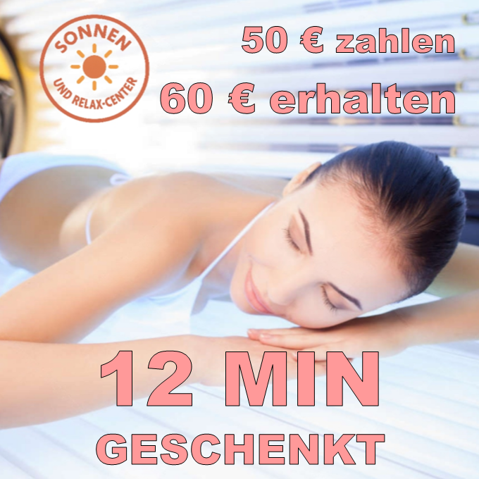12 MINUTEN GESCHENKT | Guthaben-Karte 50 € – 60 € erhalten: Mehr Entspannung. Mehr Guthaben